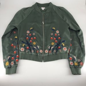 Green Xhilaration floral jacket